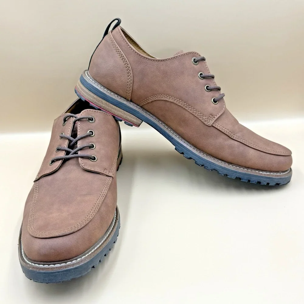 Levi Strauss Shoes Men's 8.5 Brown Faux Suede Leather Comfort Insole Lace‎ Up